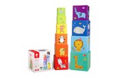 Zabawki dla niemowlat - Classic World - Stacking Blocks Numbers and Animals 10pcs. - 3567