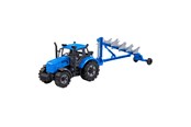 Samochody i pojazdy - Cavallino Toys - Cavallino Tractor with Plow Blue Scale 1:32 - 1264FM04