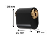 Wsporniki i zawiasy  - Home>it HOME It® oval cylinder with 7 pins in matt black with 5 keys (2 pcs) - 25733