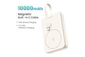 Powerbank - UGREEN 10000mah Magnetic Wireless Power Bank Powerbank - Beżowy - 10000 mAh - 35341-UG