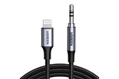 Kabel audio - UGREEN Lightning To 3.5mm Aux Cable Aluminum Shell With Braided 1m (Black) - 70509-UG