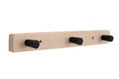 Skrzynki narzedziowe i systemy przechowywania - Home>it coat rack with 3 hooks 28 cm natural/black hook beech - 12293