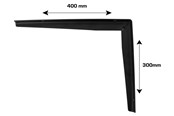 Wsporniki i zawiasy  - Home>it table support with T-profile 30x40 cm matt black - 16323
