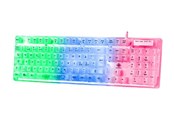 Klawiatura - Deltaco GAMING DK250 Transparent Membrane Keyboard - Klawiatura gamingowa - Nordycki - Przejrzyste - GAM-181-T
