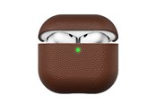 Sluchawki, zestaw sluchawkowy - KeyBudz Artisan Series Leather Case for Airpods 4:th gen - Natural Brown - AP4_S3_NBN