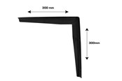 Wsporniki i zawiasy  - Home>it table support with T-profile 30x30 cm matt black - 16321