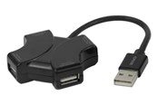 USB hub - Deltaco USB Hub - 4x USB-A USB hub - 4 - Czarny - UH-737