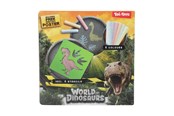 Kreatywne gry - World of Dinosaurs Sidewalk Chalk Dino with Stencils 10pcs. - 61044A