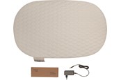 Akcesoria dla niemowlat - BabyDan BebeJou Heated Changing pad Quilted Waves Off Whi - 501523