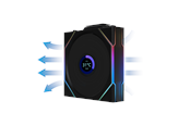 Wentylator obudowy - Lian Li UNI FAN TL Wireless LCD Reverse - Wentylator obudowy - 120mm - Czarny ze światłem RGB - 33 dBA - G99.12RTLLCD1W1B.00