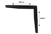 Wsporniki i zawiasy  - Home>it table support with T-profile 25 x 30 cm matt black - 16319
