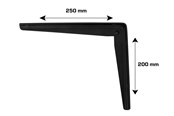 Wsporniki i zawiasy  - Home>it table support with T-profile 20 x 25 cm matt black - 16317