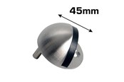 Wsporniki i zawiasy  - Home>it door stop for floor Ø4.5 x 2.5 cm brushed steel - 13158