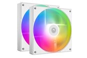 Wentylator obudowy - ID-Cooling AS-140-ARGB-W (2-pack) - Wentylator obudowy - 140mm - Biały z oświetleniem RGB - 25 dBA - AS-140-ARGB-W DUET
