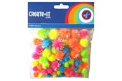 Artykuly Artystyczne & Rzemieslnicze - Haza Witbaard - Glitter Pompoms Neon 75pcs. - 192343