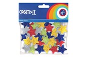 Artykuly Artystyczne & Rzemieslnicze - Haza Witbaard - Foam stickers Stars Glitter 54 pcs. - 192307