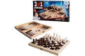 gry-planszowe-karciane-i-kosci - Clown Games - 3In1 Game Box Wood - 2008101