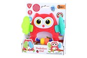 Zabawki dla niemowlat - PLAY - Peekaboo Owl Rattle Red - 1578