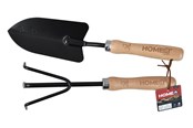 Narzędzia ogrodnicze - Home>it set with plant trowel & plant cultivator with wooden handle - 5708614920787