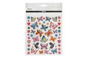 Materialy hobbystyczne - Creativ Company - Stickers Flowers and Butterflies 1 Sheet - 28885