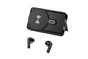 Powerbank - DENVER Powerbank + Bluetooth Earbuds - Black Powerbank - Czarny - 5000 mAh - PWE-5000B