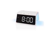 Dekoracje - Nedis Digital alarm clock White - WCACQ30WT