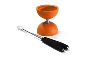 Zabawki na zewnatrz - Eureka - Rubber Diabolo with Aluminum Sticks - Orange - 52515701