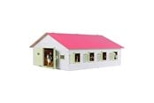 Zabawki drewniane - Kids Globe - Horse Stable Pink with 7 Boxes 1:24 - 610189