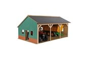 Zabawki drewniane - Kids Globe - Agricultural Shed Wood for 3 Tractors 1:16 - 610340