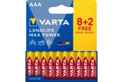 Bateria - VARTA Longlife Max Power AAA - 10-Pack - 4703101710