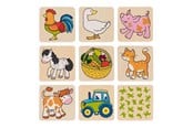 Zabawki - Goki - Wooden Memo Game Farm Animals - 56807