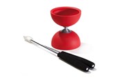 Zabawki na zewnatrz - Eureka - Rubber Diabolo with Aluminum Sticks - Red - 52515704