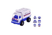 Zabawki dla niemowlat - Cavallino Toys - Cavallino Police Truck Shape Sorter with 6 Blocks 26cm - 1425NL01