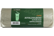 Akcesoria do czyszczenia - G.Funder Container garbage bags for 140 liter container clear plastic 10 bags per roll - standard quality - 5701137101404