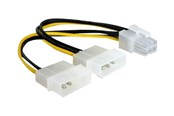 Kabel zasilajacy (wewnetrzny) - DeLOCK Power Cable - 6 pin PCIe Power to 4 PIN Internal Power - 15 cm - 82315