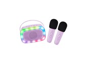 Muzyka - Lalarma Karaoke with lights and two microphone - P - LALAR-KARATWO-WLIGHTS-PURPLE