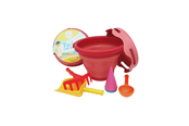 Zabawki na zewnatrz - CompactToys 7in1 Sandtoys // Red - 7in1-red