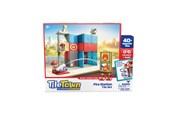 Klocki konstrukcyjne - Tile Town Fire Station Magnetic Tiles Playset 46 pcs - 90305