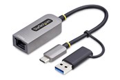 Adapter Sieciowy (karta sieciowa, serwer druku, itp.) - StarTech.com 2.5GbE USB-C to Ethernet Adapter with USB-A Converter - network adapter - USB-C 3.2 Gen 1 / Thunderbolt 3 - 10M/100M/1G/2.5 Gigabit Ethernet - U2GA-USB-C-ETHERNET