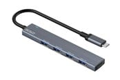 USB hub - Deltaco USB-C Hub 5 Gbps - 4x USB-A Female USB hub - 4 - Srebrny - USBC-HUB206