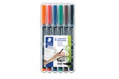 Przybory do pisania i rysowania - Staedtler Universal pen Lumocolor perm B 6pcs - 314 WP6
