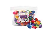 Artykuly Artystyczne & Rzemieslnicze - Colorations - Rainbow Striped Pom Poms 180pcs. - COLORPCH