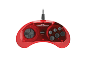 Akcesoria dla graczy - Retro-Bit Crimson Red - Wired Controller - Sega Mega Drive - 849172017399