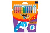 Przybory do pisania i rysowania - BIC Kids Coloring & Erasing 10 + 2 free - 920295