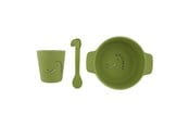 Akcesoria dla niemowlat - Trixie Silicone Baby Eating Set - Mr. Dino - 96-435