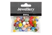 Kreatywne gry - Creativ Company Glass Beads Various Round Oval Circle 60 grams - 684250