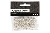 Kreatywne gry - Creativ Company Beads Silver 50pcs. - 698241