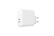 Telefon - Adapter i Ladowarka - GEAR Charger 220V 2xUSB-C PD 60W - White - 665128