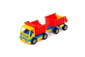 Zabawki dla niemowlat - Cavallino Toys Cavallino Basics Dump Truck with Trailer - 2515WD01