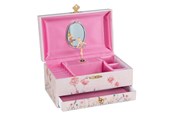 Zabawki drewniane - Goki Music Box Ballerina Flowers Pink - 15566